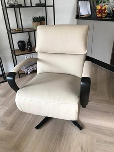 Leren relaxfauteuil matrix 62.5, 120+ kleuren leer, in stoel