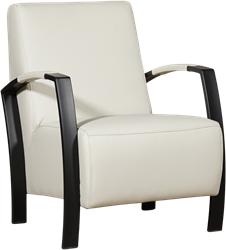 Leren industriële fauteuil Glory - Hermes Leer Djerba - Frame zwart