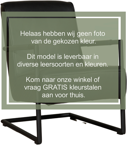 Leren fauteuil Lodge met sledepoot - Elegance Antracite (donkergrijs)
