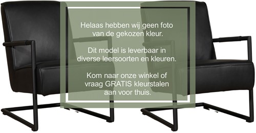 Leren fauteuil Lodge met sledepoot - set van 2 fauteuils - Elegance Antracite (donkergrijs)