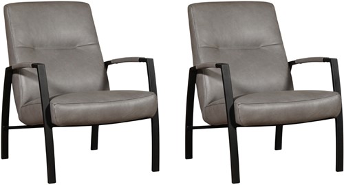 Leren fauteuil Lounge - set van 2 fauteuils