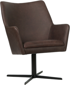 Bruine leren draaifauteuil - Rancho Leer Brown (bruin leer)