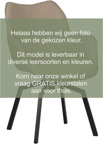 Leren eetkamerstoel Magic - draaipoot vierkant frame - Toledo Ferrari (felrood)