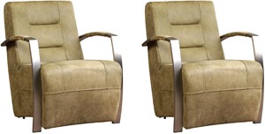 Leren fauteuil magnificent, groen leer, groene stoel