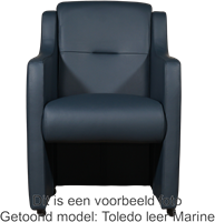 Leren eetkamerfauteuil Mass - Granada leer Savannah - Met handgreep Zwart-2