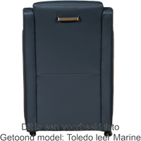 Leren eetkamerfauteuil Mass - Massif Leer Olive - Met handgreep Zwart-3