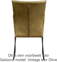 Leren eetkamerstoel Mate - met armleuning - set van 4 stoelen-3