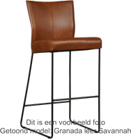 Leren barkruk Mate hoog - Toledo Leer Purewhite-1