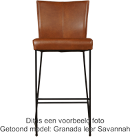 Leren barkruk Mate hoog - Toledo Leer Purewhite-2