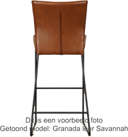 Leren barkruk Mate hoog - Hermes Leer Nero-3
