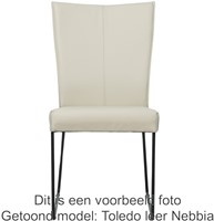 Leren eetkamerstoel Mate - Toledo Leer Turquoise-2