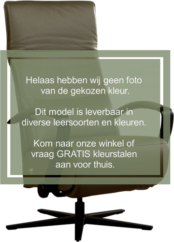 Leren relaxfauteuil Matrix met geintegreerd voetenbank - Toledo Leer Ferrari - Small - Frame mat zwart - Stervoet mat zwart