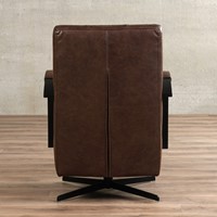 Leren industriële draaifauteuil Mind - Vintage Leer Brown - Frame zwart - Stervoet zwart-3