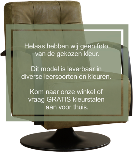 Leren industriële draaifauteuil Mind - Vintage Stone - Frame zwart - Schotelvoet zwart