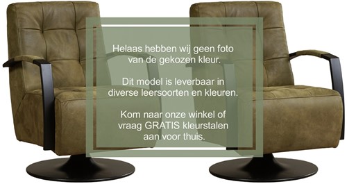 Leren industriële draaifauteuil Mind - set van 2 fauteuils - Vintage leer Lightgrey - Frame zwart - Schotelvoet zwart