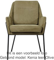 Leren design eetkamerstoel Mix - Toledo Perle (lichtgrijs)-2