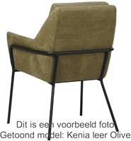 Leren design eetkamerstoel Mix - Toledo Perle (lichtgrijs)-3