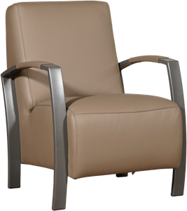 Leren fauteuil glory 89 bruin, bruin leer, bruine stoel