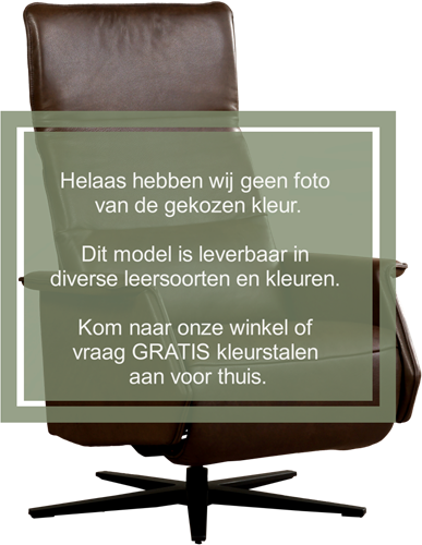 Leren relaxfauteuil Mojo met geintegreerd voetenbank - Toledo Leer Forrest - Small - Stervoet geborsteld RVS