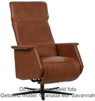 Leren relaxfauteuil Mojo - Elektrisch - Massif Safari (taupe/grijs) - Maat, large - Stervoet mat zwart-1