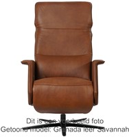Leren relaxfauteuil Mojo - Elektrisch - Massif Safari (taupe/grijs) - Maat, large - Stervoet mat zwart-2