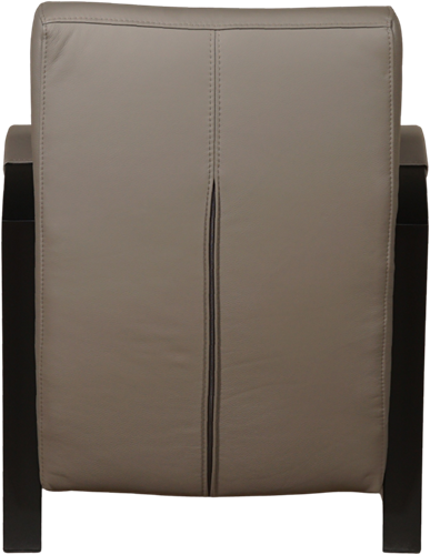 Leren industriële fauteuil Glory - Toledo Leer Smog - Frame zwart-3