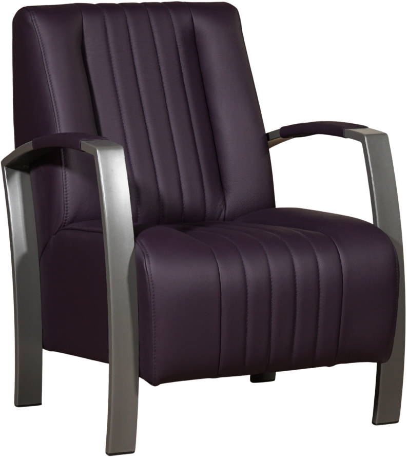 Smeltend logo Deens Leren industriële fauteuil Glamour - Toledo Leer Merlin - Frame grijs ShopX