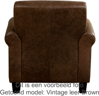 Leren fauteuil Perfection - Granada leer Sahara - Hout bruin-3