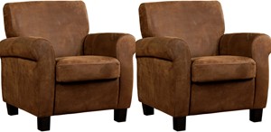 Leren fauteuil perfection, bruin leer, bruine stoel