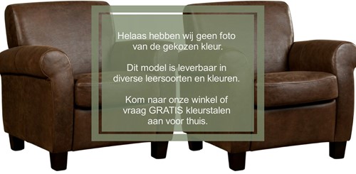 Leren fauteuil Perfection - set van 2 fauteuils - Vintage Stone (grijs) - Poot hout, Bruin