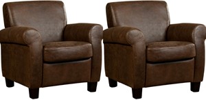 Leren fauteuil perfection, bruin leer, bruine stoel