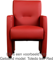 Leren eetkamerfauteuil Pleasure - Toledo Leer Sabbia - Met handgreep Zwart-2