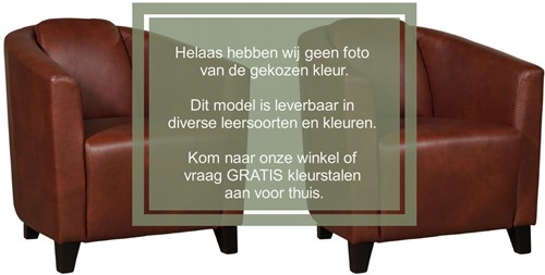Leren kuipstoel Press - set van 2 fauteuils - Elegance Brown (bruin) - Poot hout, Zwart