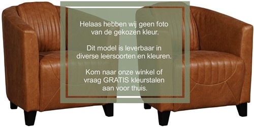 Leren kuipstoel Press Special - set van 2 fauteuils - Elegance Antracite (donkergrijs) - Poot hout, Bruin