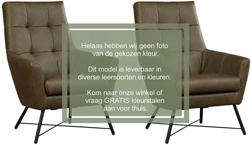 Leren fauteuil Proud - set van 2 fauteuils - Vintage Elephant (donkerbruin)