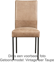 Leren eetkamerstoel Real - Toledo Leer Orange - Kleur poot, RVS-2