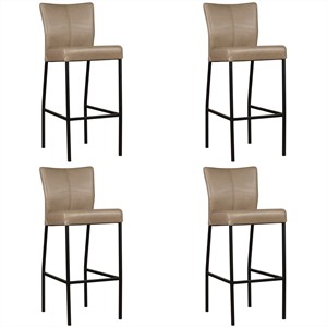Leren barstoel revolt hoog, bruin leer, bruine barkruk