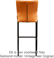 Leren barkruk Revolt hoog - Hermes Leer Bianco - RVS-3