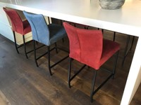 Set van 6 leren barstoelen - verschillende kleuren leer-2