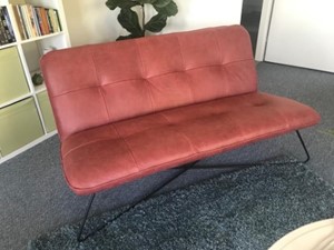 Leren bank focus 92 rood zits bank rood leer, bankstel rode kleur