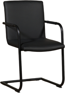 Leren stock eetkamerstoelen roel zwart frame zwart