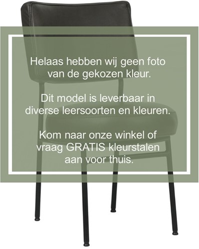 Leren eetkamerstoel Rondo - Hermes Leer Ivory