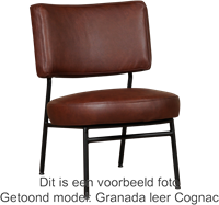 Leren ronde fauteuil Rondo - Toledo Leer Pacific-1