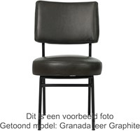 Leren eetkamerstoel Rondo - Toledo Leer Olive-2