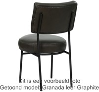 Leren eetkamerstoel Rondo - Toledo Leer Olive-3
