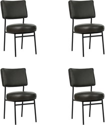 Leren eetkamerstoel Rondo - set van 4 stoelen