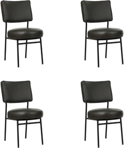 Set van 4 Leren eetkamerstoelen Rondo - Echt leer, Modern, Comfortabel en kies uit meer dan 150+ kleuren - Ontdek de Vele Leersoorten en Kleuren bij ShopX