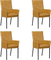 Leren eetkamerstoel Royal - met armleuning - set van 4 stoelen