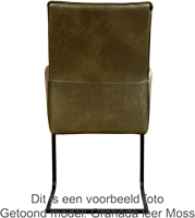 Leren eetkamerstoel Ruler - met armleuning - set van 4 stoelen-3