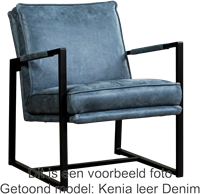 Leren design fauteuil Secret - Granada leer Steel-1
